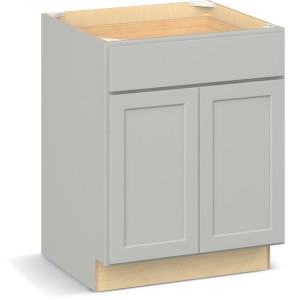 RELIABILT Parkstone II Base Cabinet, Light Gray, 27" W, 2 Doors 1 Drawer, Fully Assembled - 649980 | Lowe's Pro Supply